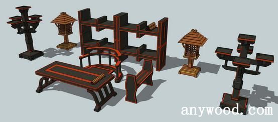 汉代家具模型