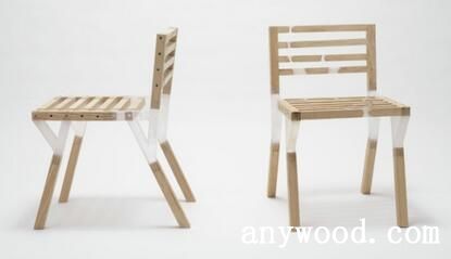 石英质感的木椅子