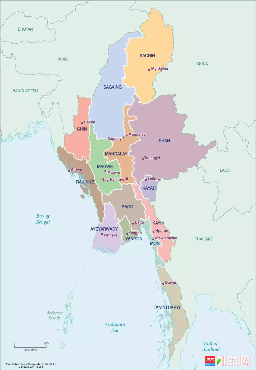 缅甸木业地理，批木网