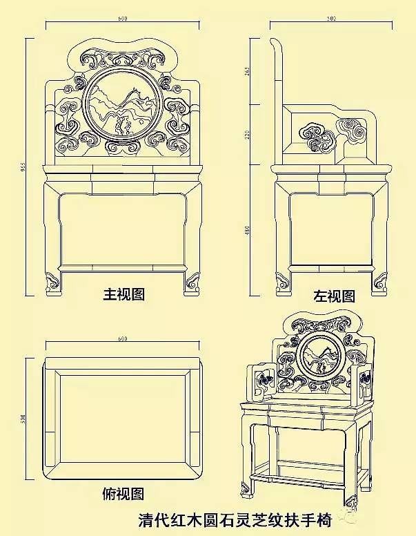 明清家具中常见座椅尺寸图纸合集【木材圈】